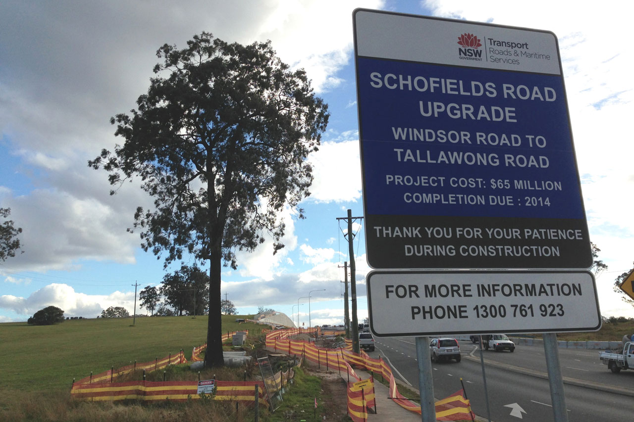 schofields road upgrade